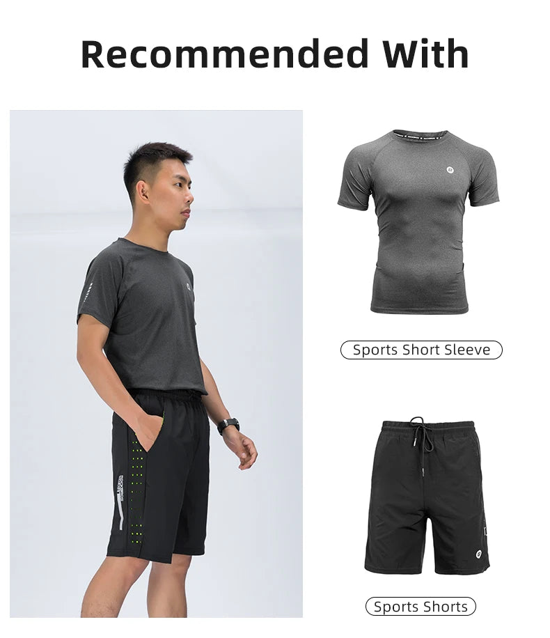 ROCKBROS Running Shorts Unisex Clothing Exercise Gym Shorts Spandex Jogging Fitness Breathable Cycling Outdoor Sports Asian Size - Smarsty