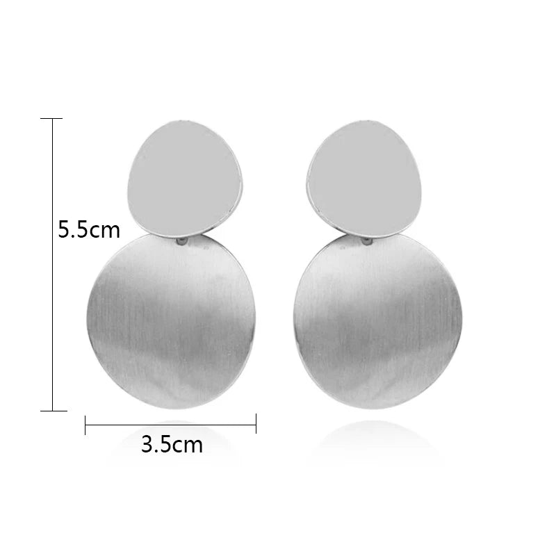 Gold Metal Drop Earrings with Irregular Heart Design for Women - Smarsty