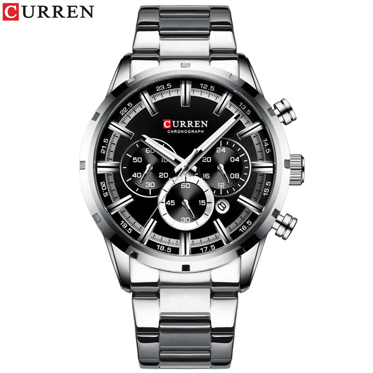 Curren Men's Waterproof Business Watch with Blue Dial - Smarsty