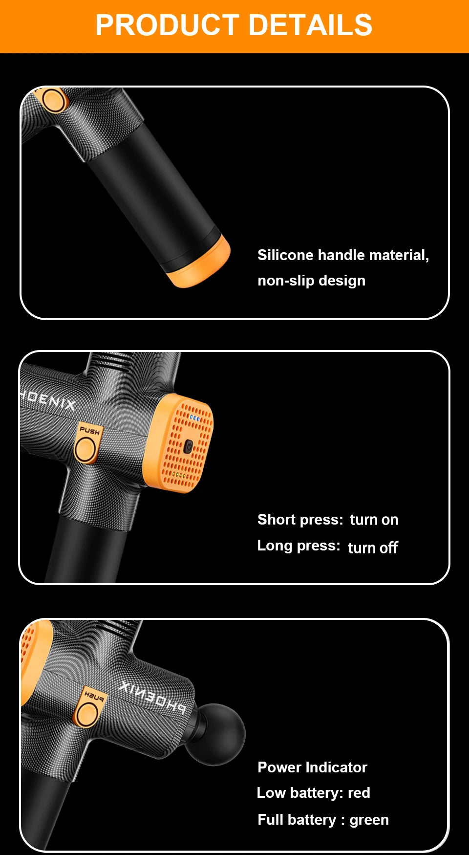 Phoenix A2 Deep Tissue Massage Gun for Muscle Relaxation - Smarsty