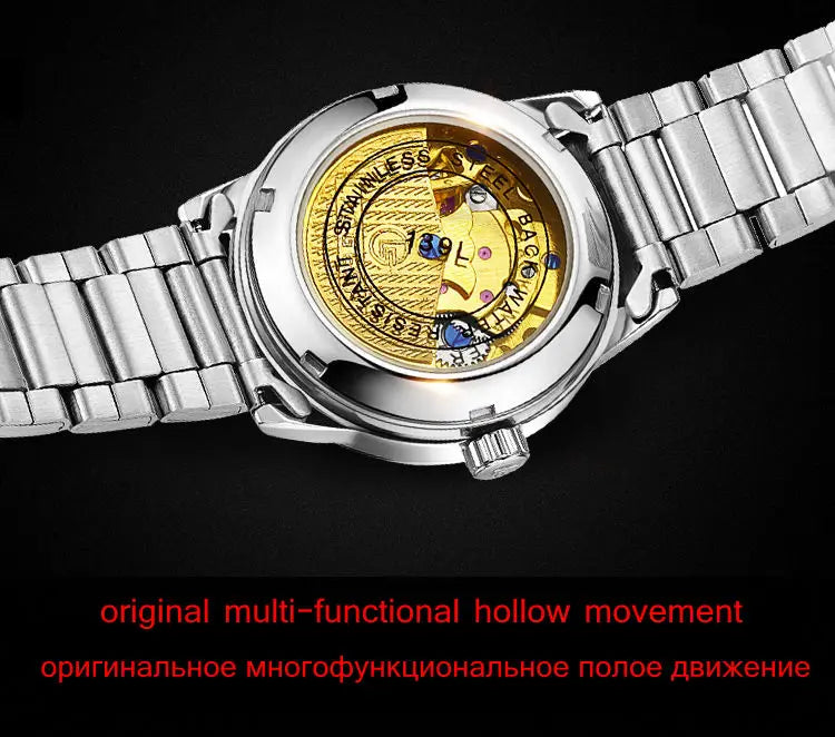 Women’s Waterproof Automatic Mechanical Watch with Diamond Design - Smarsty