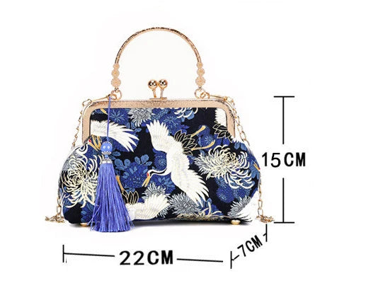 Vintage Fringe Shoulder Bag With Chain Crossbody Small - Smarsty