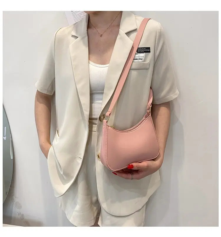 Retro PU Leather Shoulder Bag For Women Hobo Style Classic - Smarsty