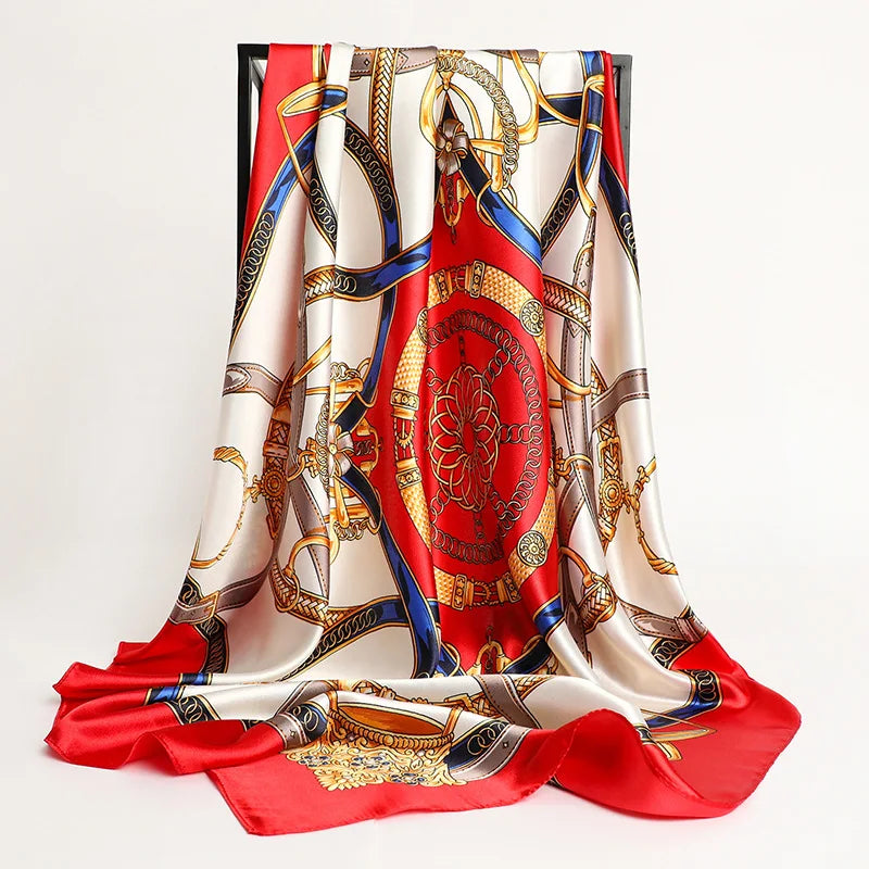 Luxury Satin Silk Scarf for Women Sun Protection - Smarsty