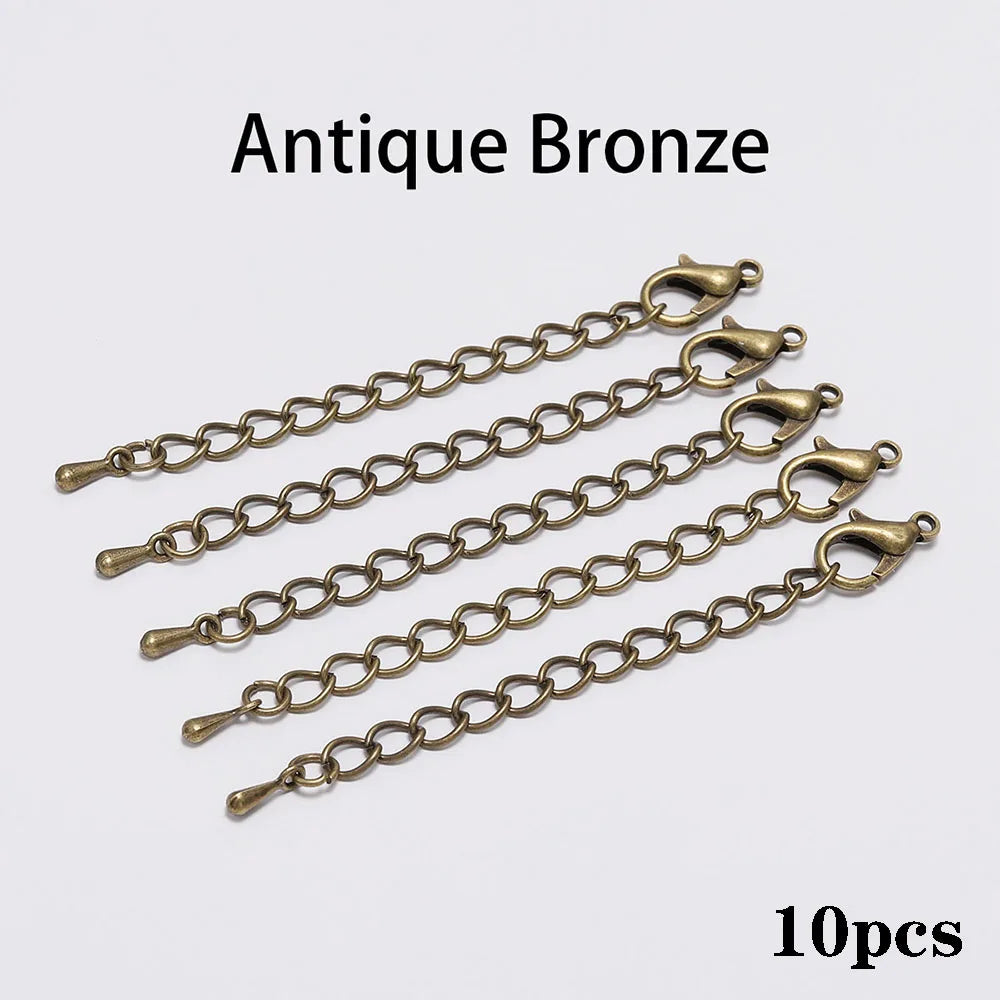 10pcs Extension Chains With Lobster Clasps Adjustable - Smarsty