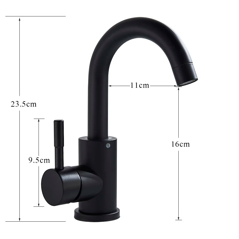 Shinesia Matte Black Bathroom Faucet for Stylish Sinks - Smarsty