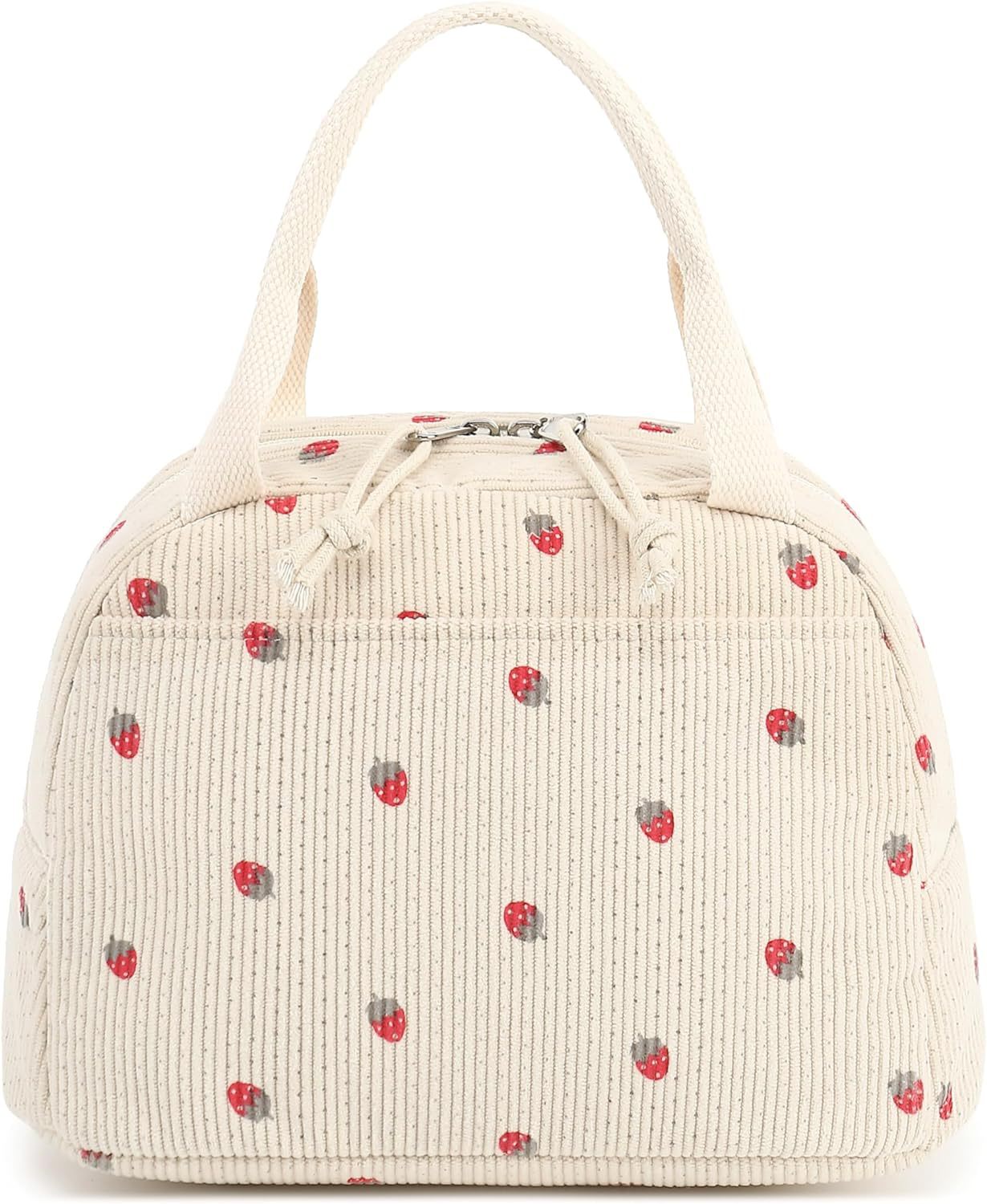 Corduroy Insulated Lunch Bag For Kids Thermal Cooler - Smarsty