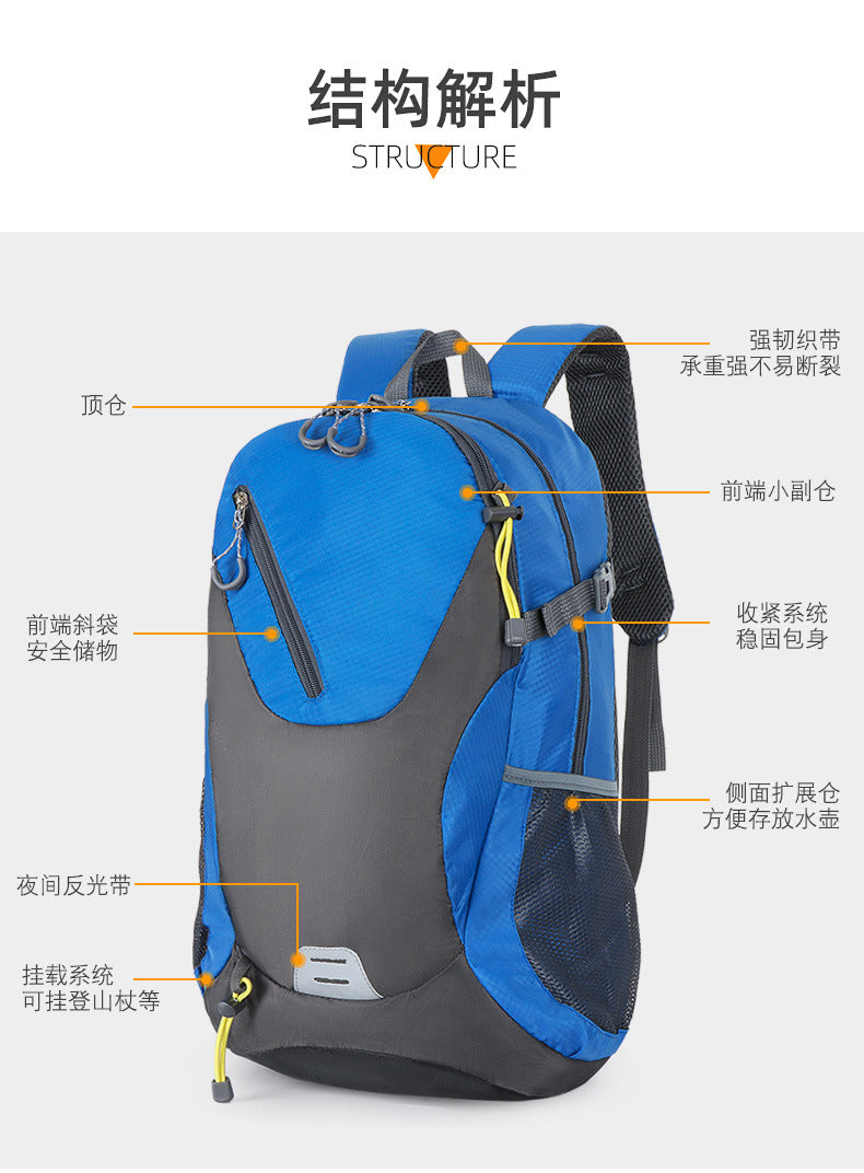 Classic 40L Outdoor Backpack Men Women High Quality Waterproof Travel Backpack Bag for Men Causal Patchwork Sport Backpack Women - Smarsty