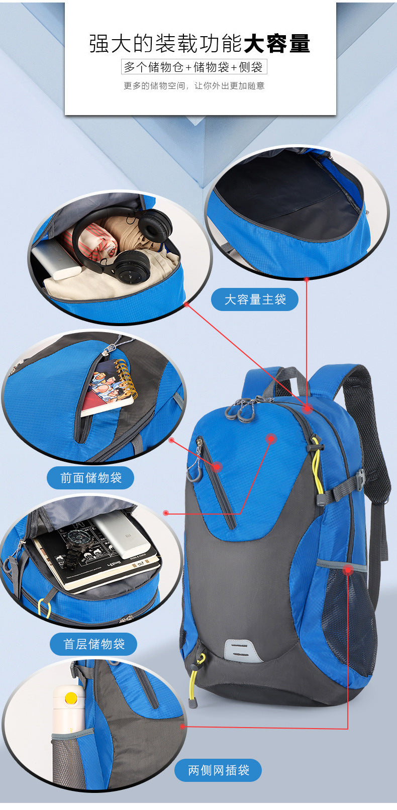 Classic 40L Outdoor Backpack Men Women High Quality Waterproof Travel Backpack Bag for Men Causal Patchwork Sport Backpack Women - Smarsty