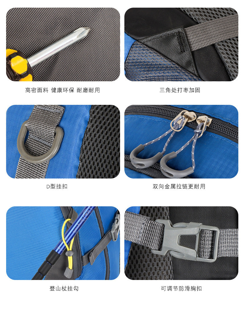 Classic 40L Outdoor Backpack Men Women High Quality Waterproof Travel Backpack Bag for Men Causal Patchwork Sport Backpack Women - Smarsty
