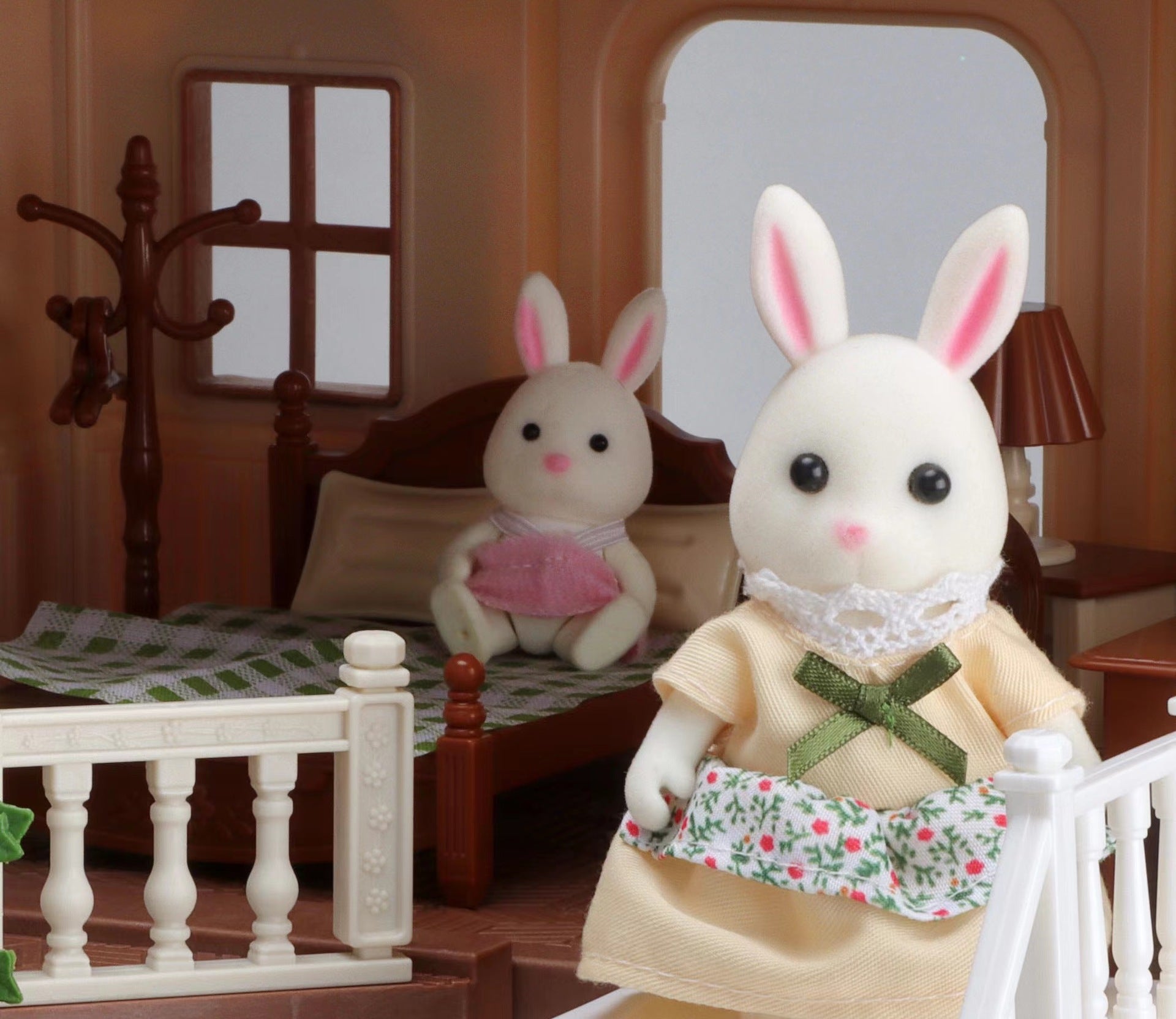 New Simulation Room Forest Family Small West House Rabbit Animal Model Girl Doll House Furniture Double Storey Villa Toys Gifts by Smarsty