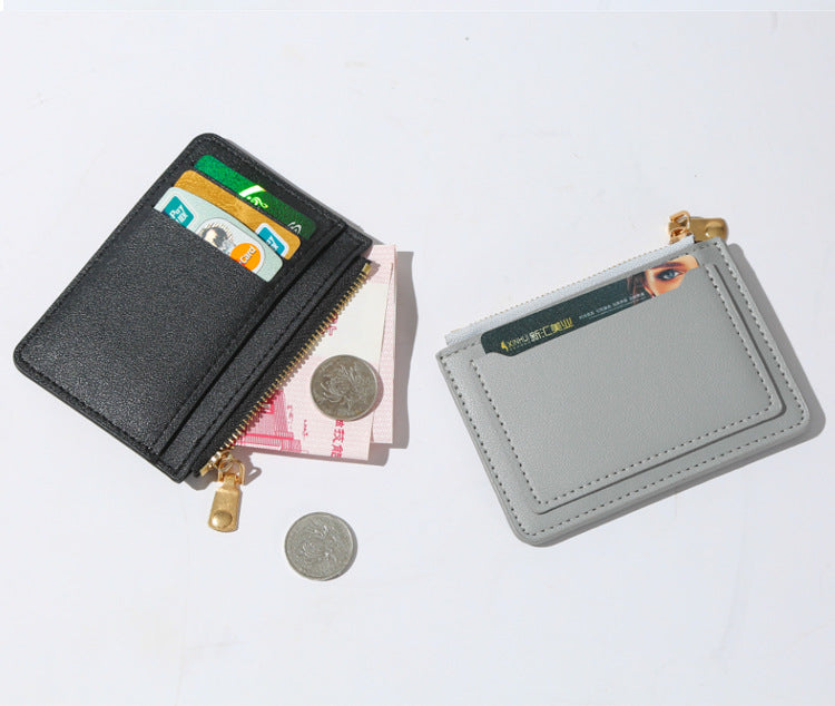 Women Wallets PU Leather Female Purse Mini Hasp Solid Multi-Cards Holder Coin Short Wallets Slim Small Wallet Zipper Hasp