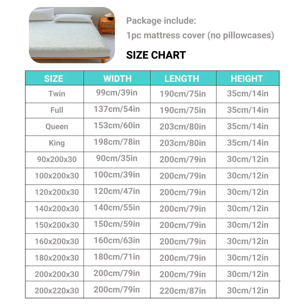 Waterproof Bamboo Mattress Cover with Deep Pocket - Smarsty