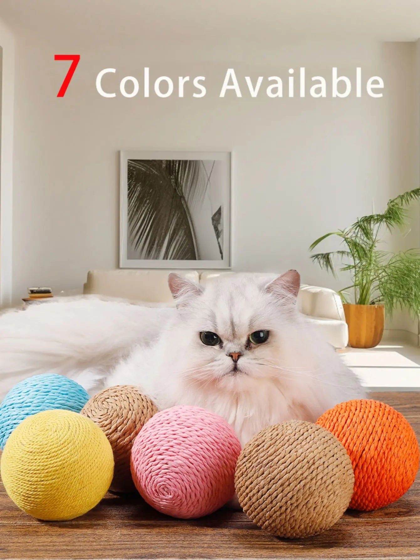 Interactive Sisal Cat Scratching Ball Toy for Dental Care - Smarsty