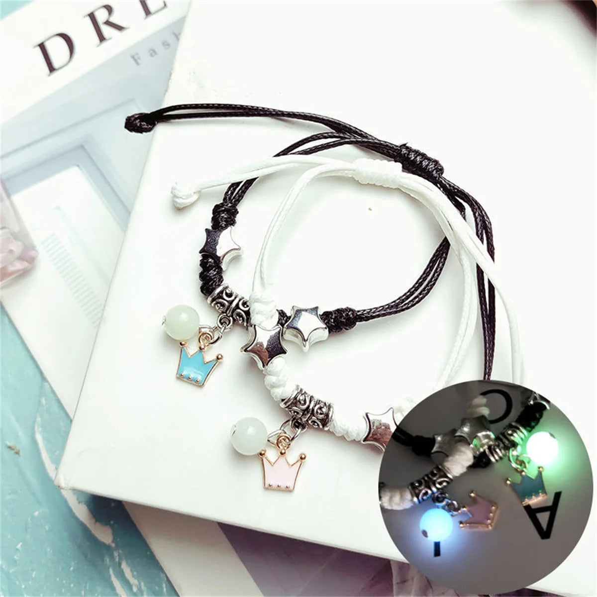 Luminous Beads Star Couple Bracelet for Lovers - Smarsty
