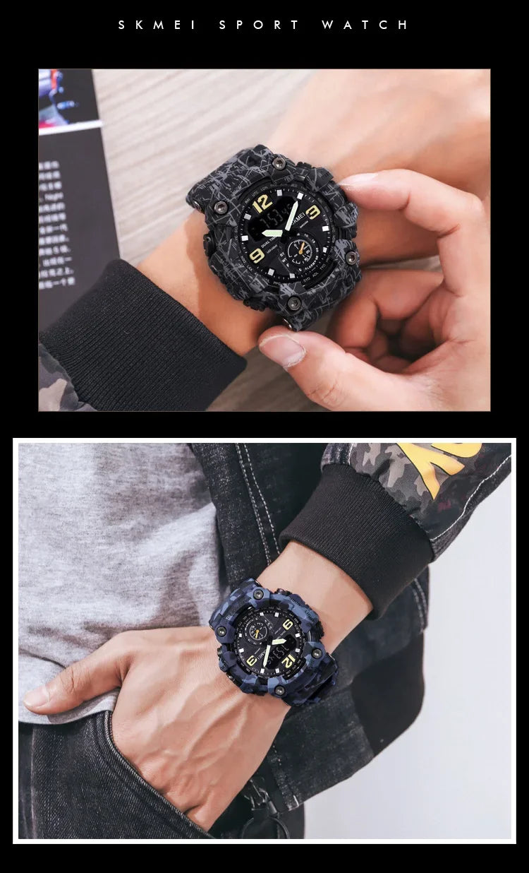 Skmei 1637 Waterproof Sport Wristwatch with Dual Movement - Smarsty