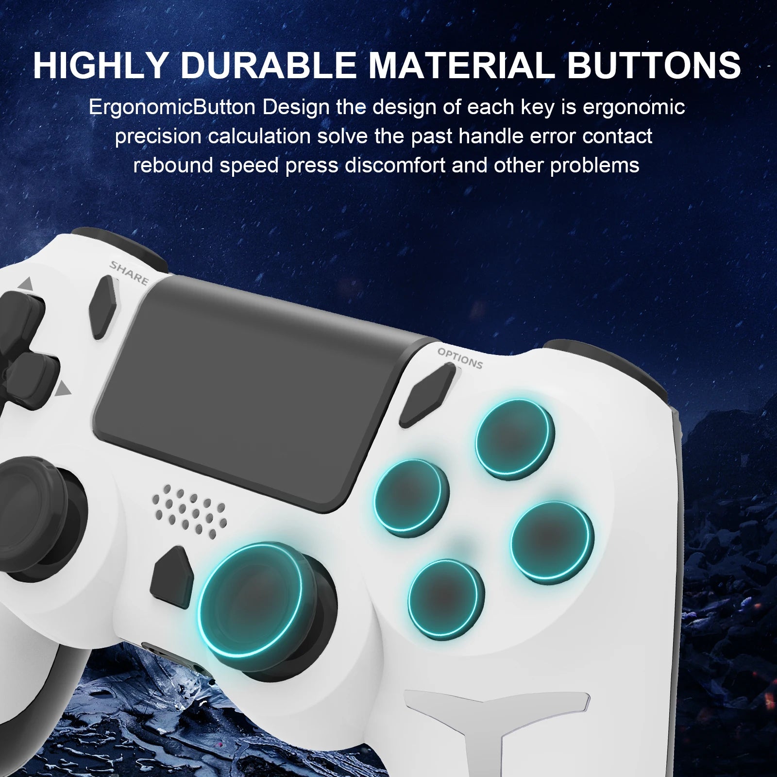GAMINJA Wireless Gamepad Bluetooth Controller for PS4 PC - Smarsty