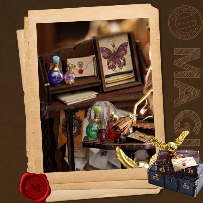 Mini DIY Kit For Doll House Making And Assembling Room Models Toys Home And Bedroom Decorations With Furniture Wooden Crafts by Smarsty