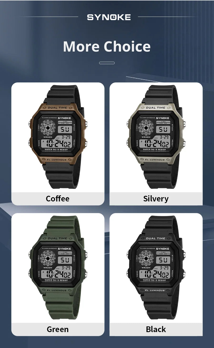 Waterproof Luminous Digital Sports Watch for Men and Women - Smarsty