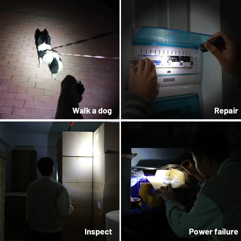 Sofirn SC13 519A 5000K Mini Powerful Led Light LED 1100lm 18350 Rechargeable Flashlight with Magnetic by Smarsty