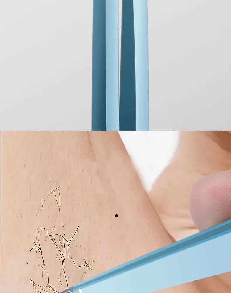 Colorful Stainless Steel Eyebrow Tweezers for Precision Hair Removal - Smarsty