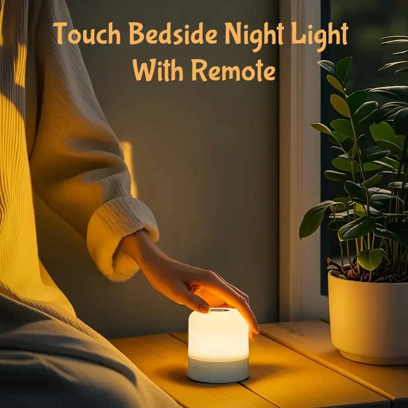 Dimmable LED Table Lamp With Remote 16 Color Options - Smarsty