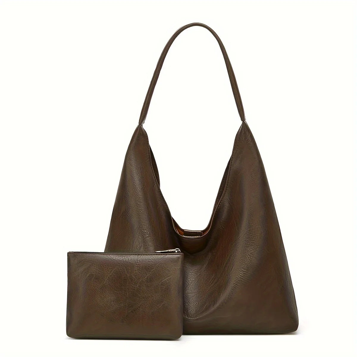 Casual PU Tote Bag For Women Large Capacity Shoulder Bag - Smarsty