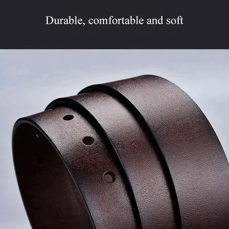 Mens Leather Belt Vintage Style High Quality Designer Strap - Smarsty