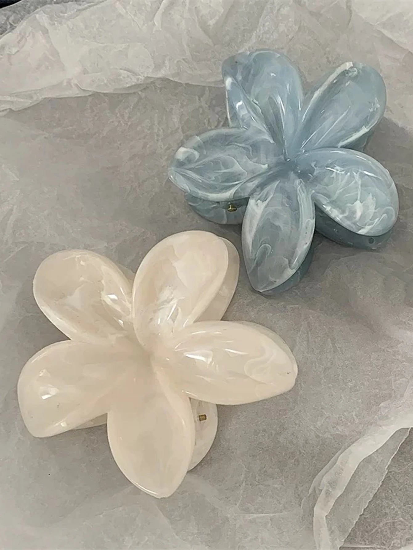 Hawaiian Flower Hair Claw Clips For Thin Hair Lightweight - Smarsty