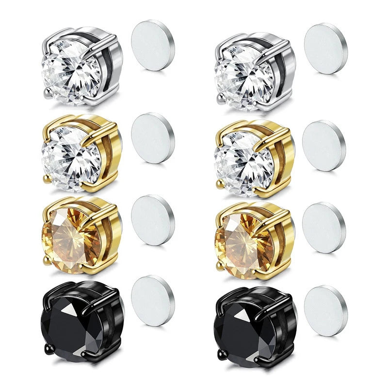 Fashion Crystal Magnetic Clip Earrings for Men and Women - Smarsty