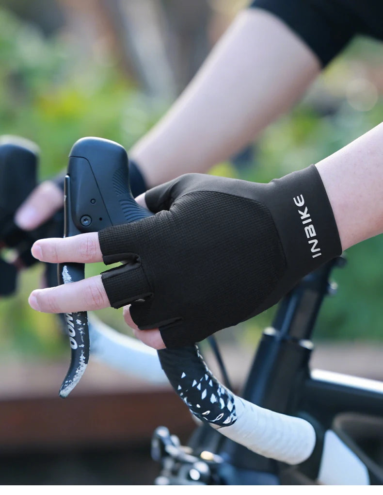 INBIKE Breathable Half Finger Cycling Gloves with Shock Absorption - Smarsty