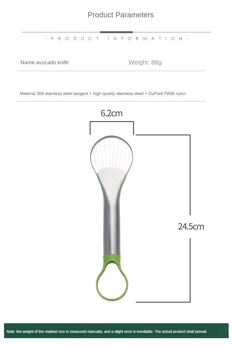 Avocado Knife Gadget Stainless Steel Cutters Kitchen Gadgets Fruit Cutting Artifact All for Kitchen and Home Dragon Fruit Slices by Smarsty
