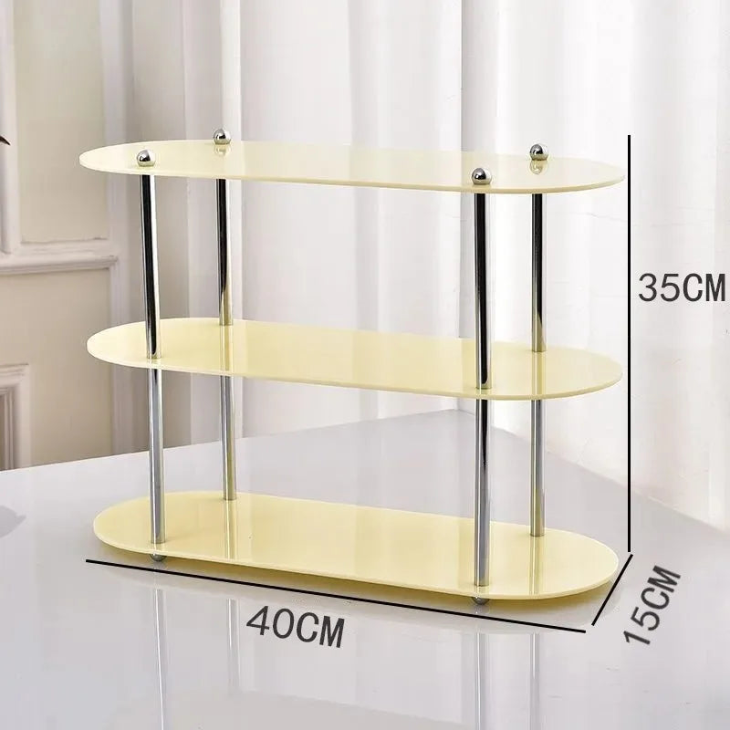 Ins Style Acrylic Multi-layer Storage Rack Decorative Shelves Desk Organizer Makeup Jewelry Home Organization Garden by Smarsty