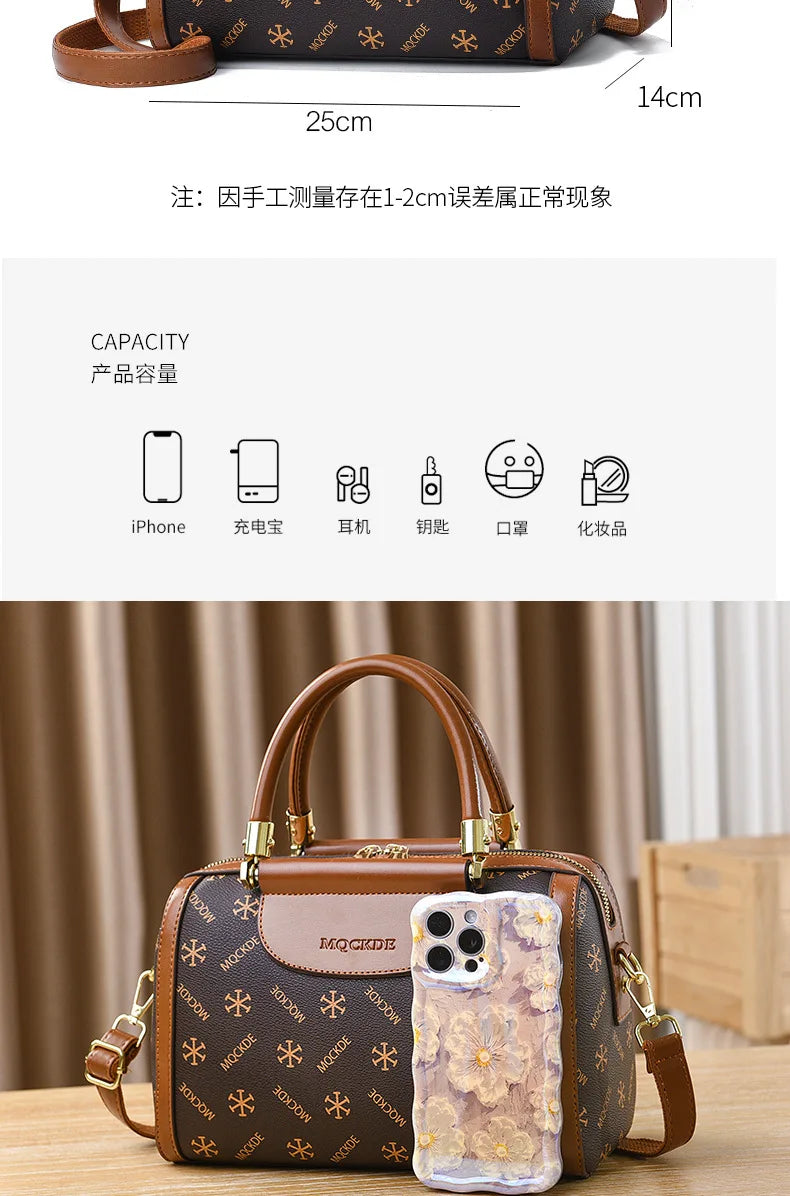 Soft Leather Women Crossbody Bag Large Capacity Versatile - Smarsty