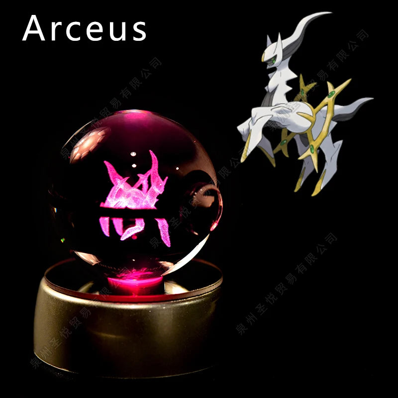 3D Pokemon Crystal Ball Night Light Lamp - Smarsty