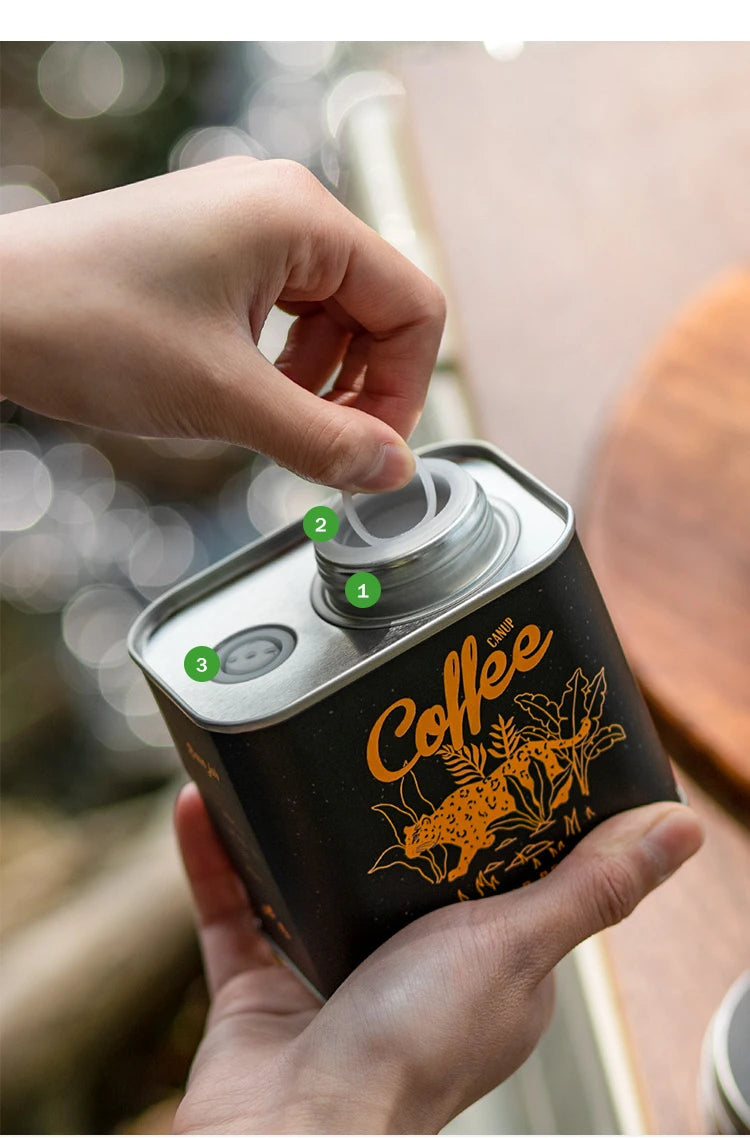 1/2pcs Household Kitchen Storage Jar, Sealed Coffee Bean Jar, Outdoor Camping Coffee Bean Moisture-Proof And Fresh-Keeping Jar by Smarsty