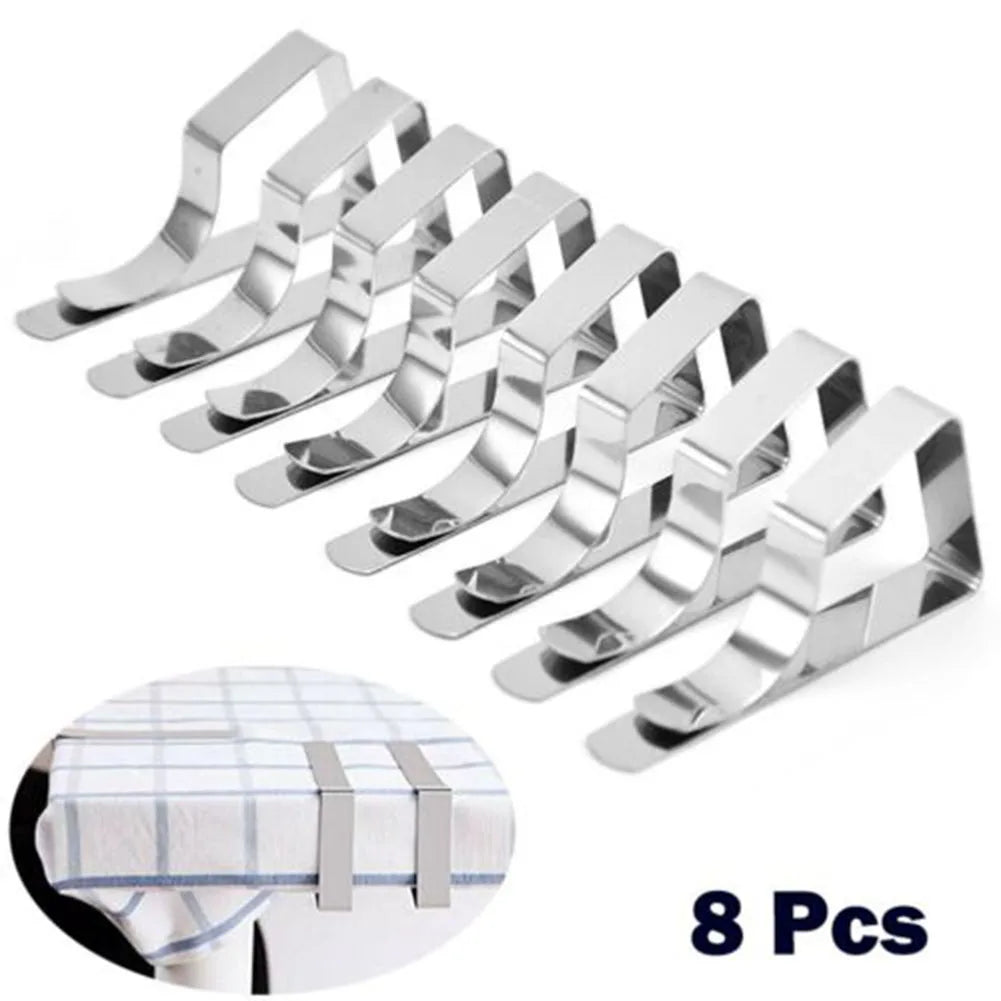 Stainless Steel Table Cloth Clips for Secure Hold - Smarsty