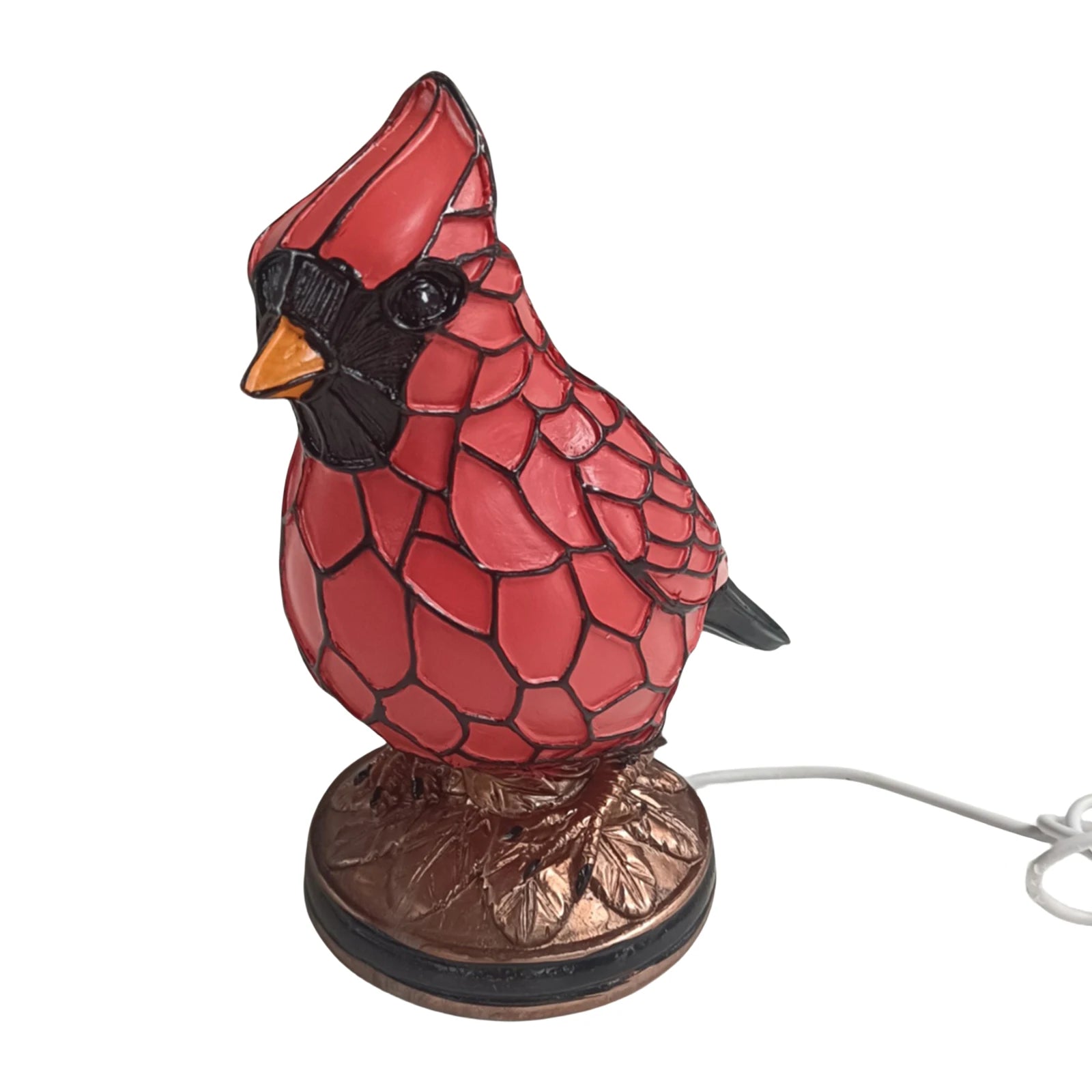 Christmas Bird Desk Lamp Resin Bird Lamps for Home Decor Art Decoration Tabletop Light with Soft Glow for Dormitory Offices Desk