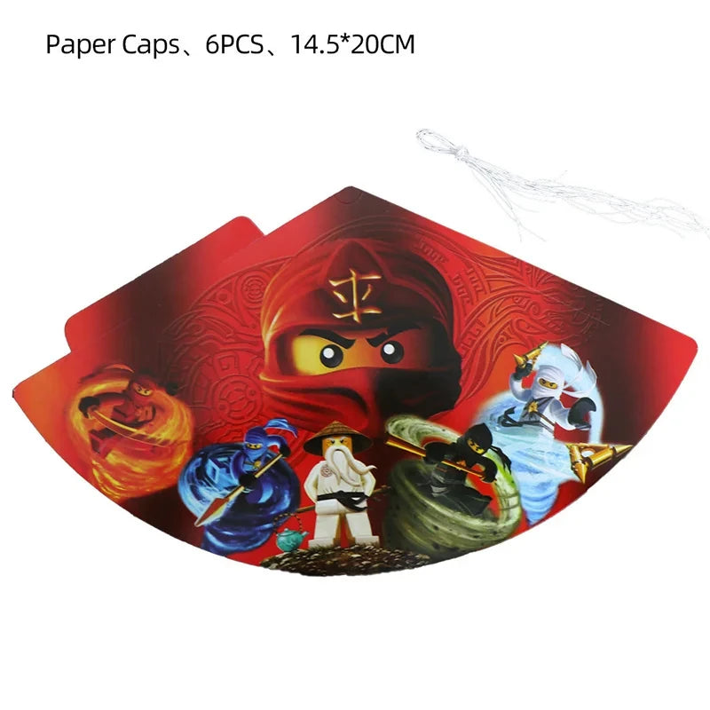 Ninja Theme Birthday Party Disposable Tableware Set - Smarsty