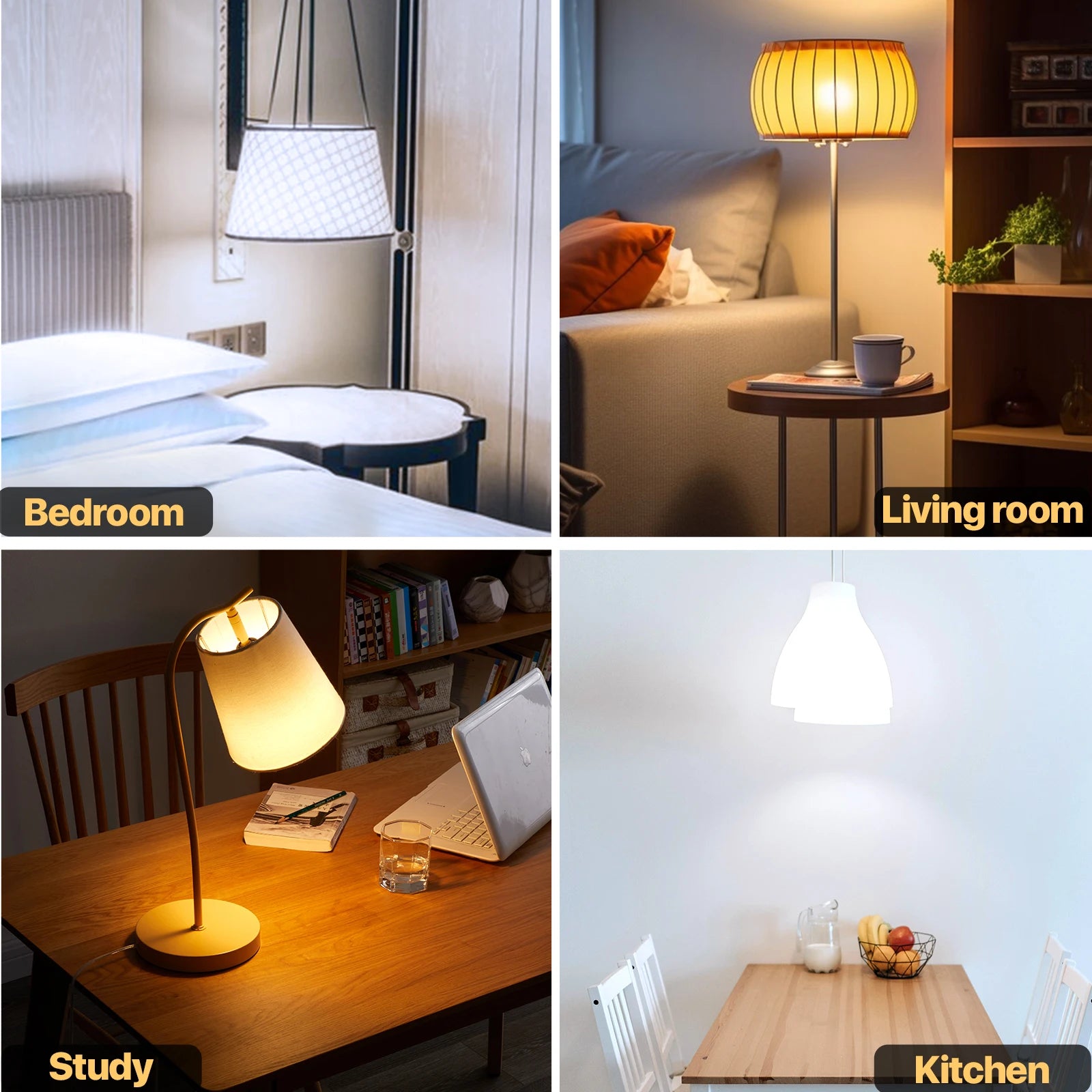 12PCS A19 LED Light Bulb 9W E26 Base LED Bulb 3000K 6500K Warm/Cool White Non Dimmable 900LM for Bedroom Living Room Kitchen