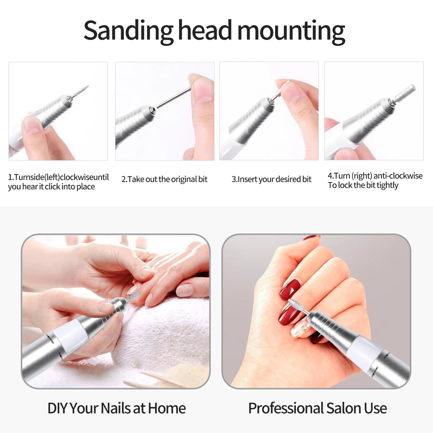 High-Speed Electric Nail Drill Machine Kit - Smarsty