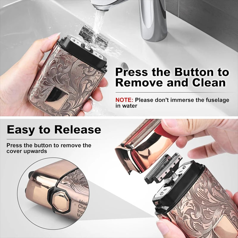 Ufree Close Shaver Electric Foil Shavers for Men, 3-Speed Electric Razor, Home appliance, Face Shaving Beard Trimmer with LCD