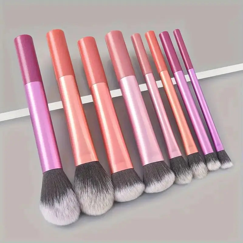 8 Piece Professional Makeup Brush Set for Flawless Application - Smarsty