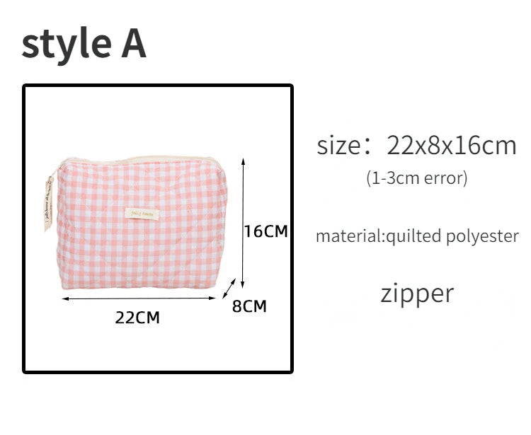 Large Capacity Women's Cosmetic Bags Cases Casual Ladies Small Storage Bag with Zipper Female Travel Clutch Bag Small Handbags - Smarsty