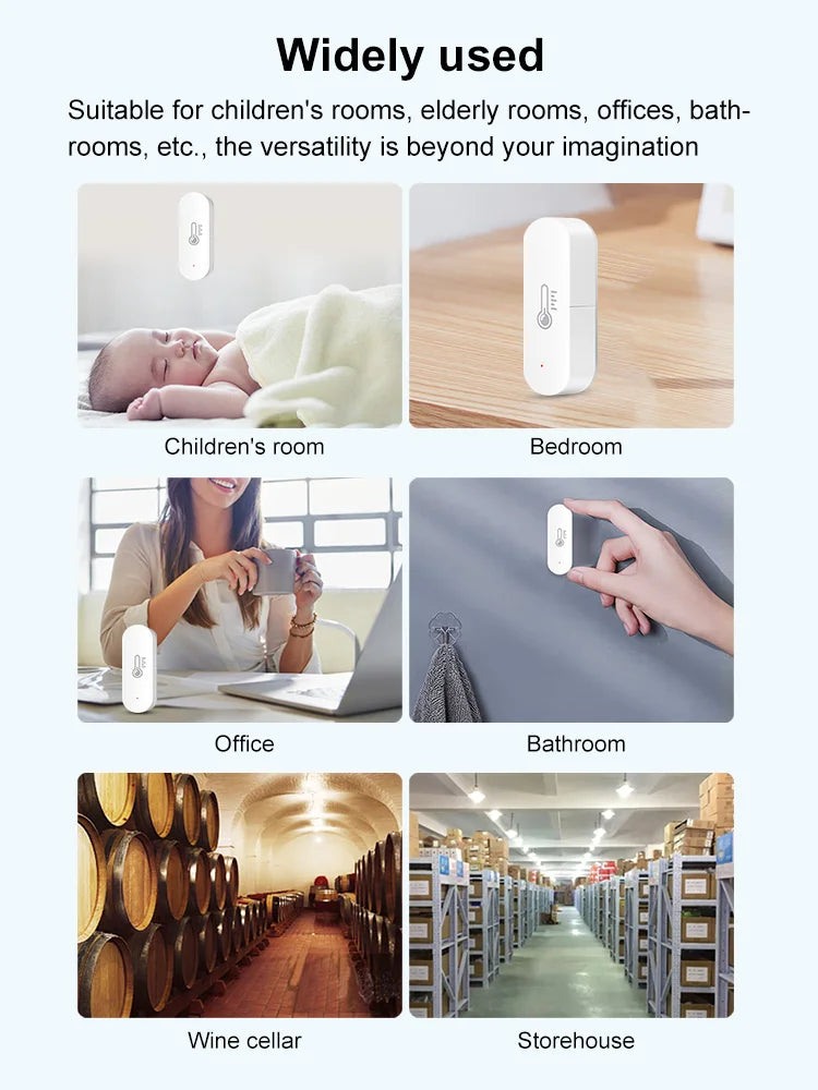 ZigBee Smart Temperature Humidity Sensor with App Control - Smarsty