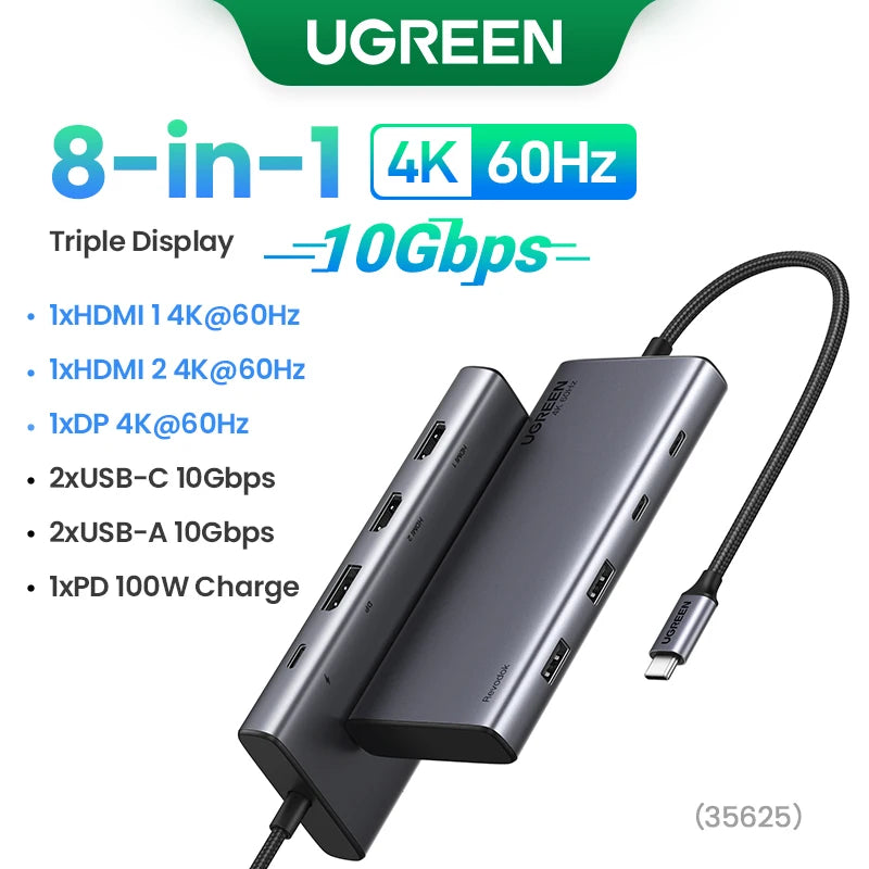 USB C Hub 4K HDMI DockingStation With 100W PowerDelivery