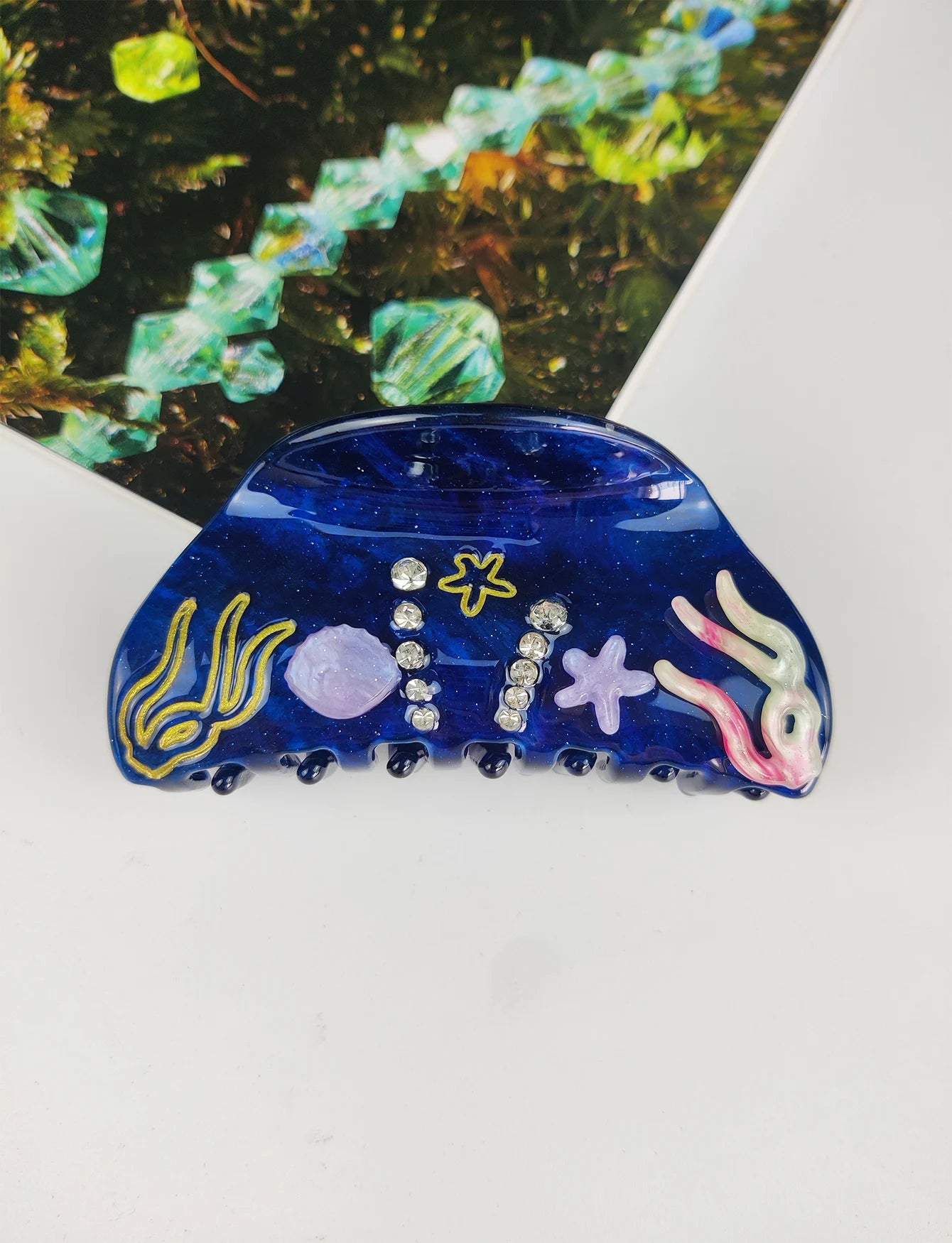 Handmade Large Sea Hair Claw Clips Acetate Beach Starfish - Smarsty