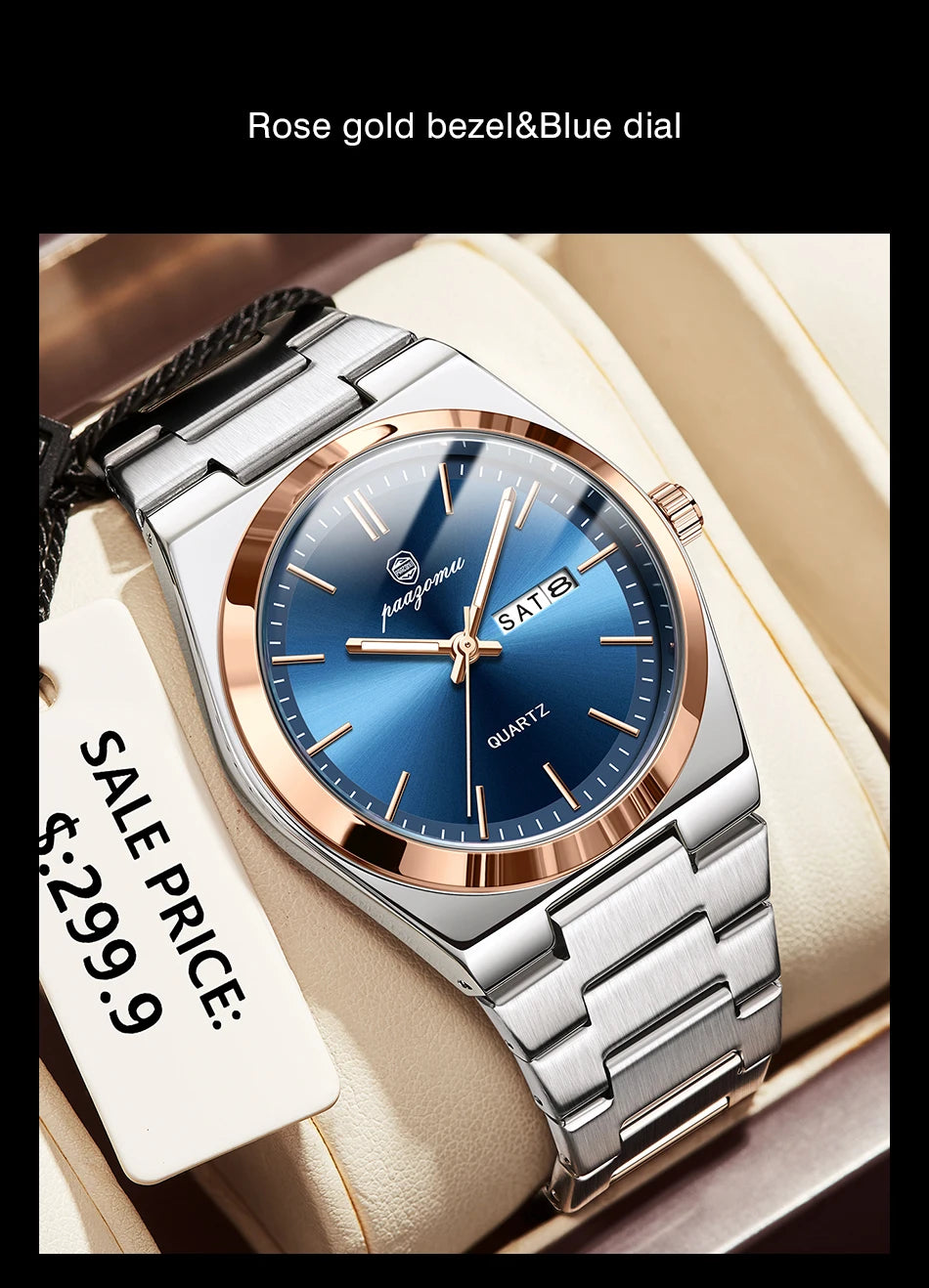 Luxury Waterproof Quartz Men's Watch with Luminous Features - Smarsty