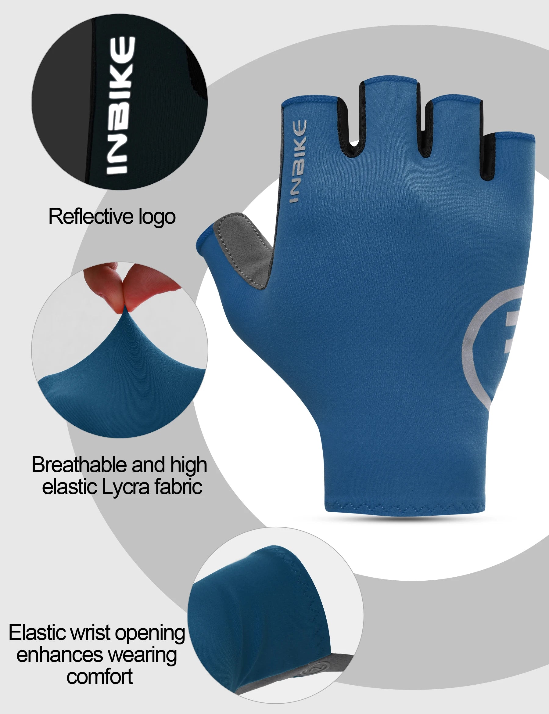 INBIKE Gel Padded Cycling Gloves Summer MTB - Smarsty