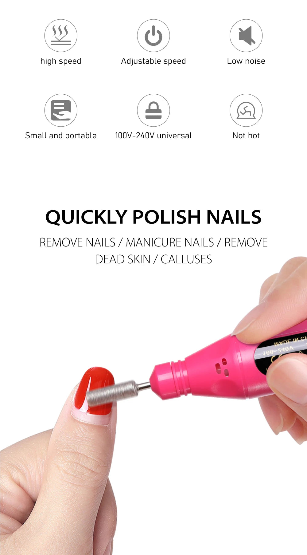 Portable 6 In 1 Electric Nail Drill Kit - Smarsty